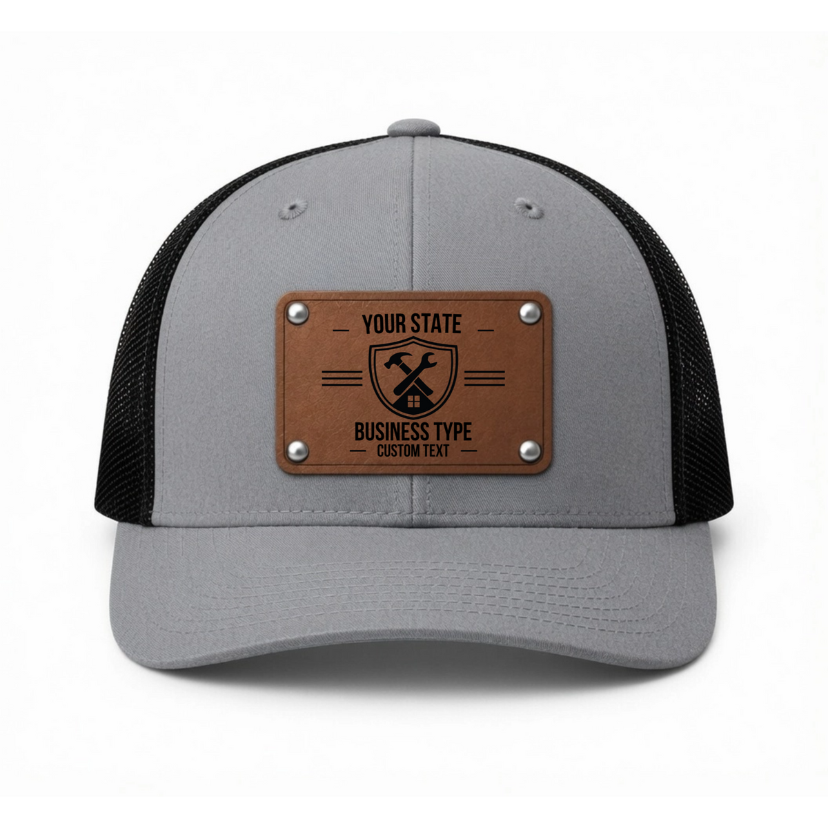 SMART NFC Custom Tradesman Shield Leather Patch Hat